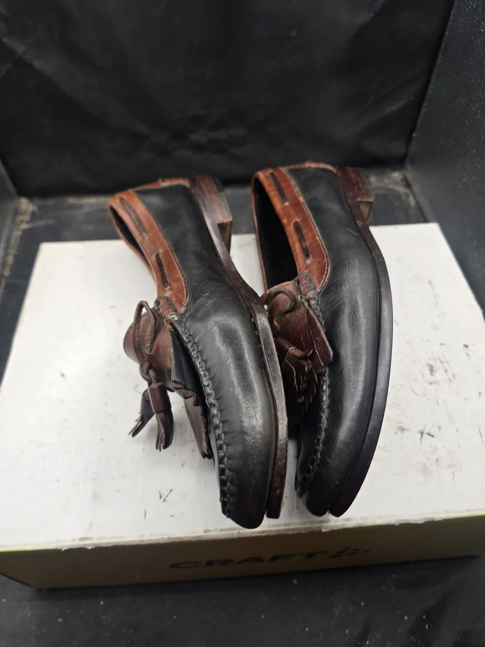 Cole Haan Men’s Black and Brown Tassel Loafers